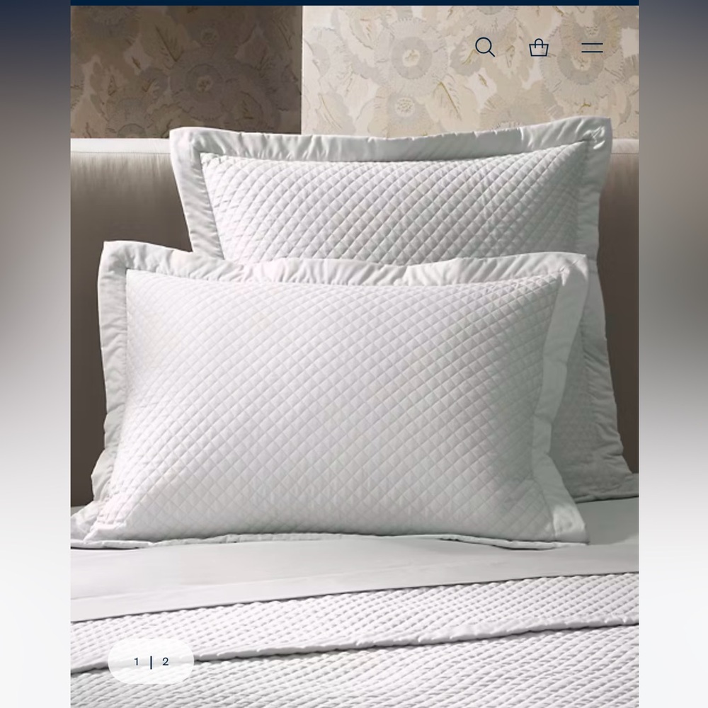 Ralph Lauren Wyatt diamond collection single Sham. Standard size